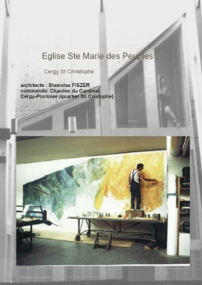 Cergy-Pontoise, dettaglio del Cristo in bronzo